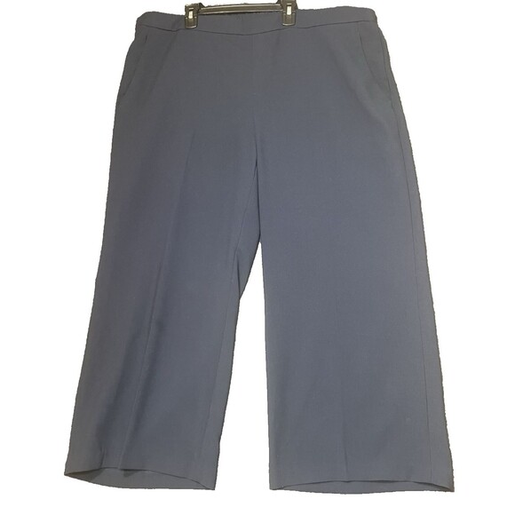 Old Navy Cropped Pants Womens Size 20 Wide Leg‎ Elastic Waist Pockets High Rise - Picture 1 of 13